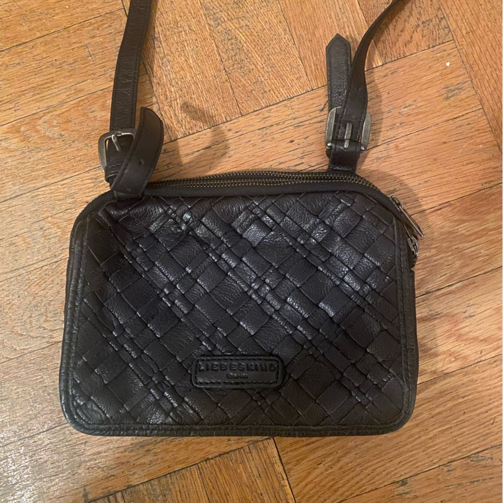 Liebskind leather cross body 3 pocket purse